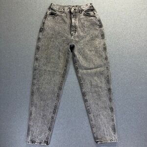 Vintage Lee Jeans Womens 12 Black High Rise Tapered Mom High Rise Acid Wash